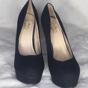 Charles Albert 5” Heels Dark Blue / Black size 8